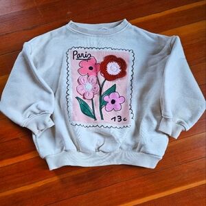 Zara Floral Paris Sweatshirt